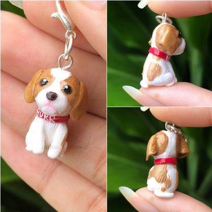 Custom Pet Portrait Dog Full Body Polymer Clay Charm