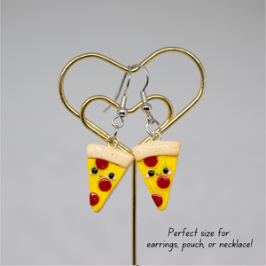 Pepperoni Pizza Slice Polymer Clay Charm