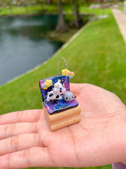 Cow Jumping Over the Moon Figurine