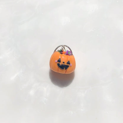 Jack-o-Lantern Polymer Clay Charm