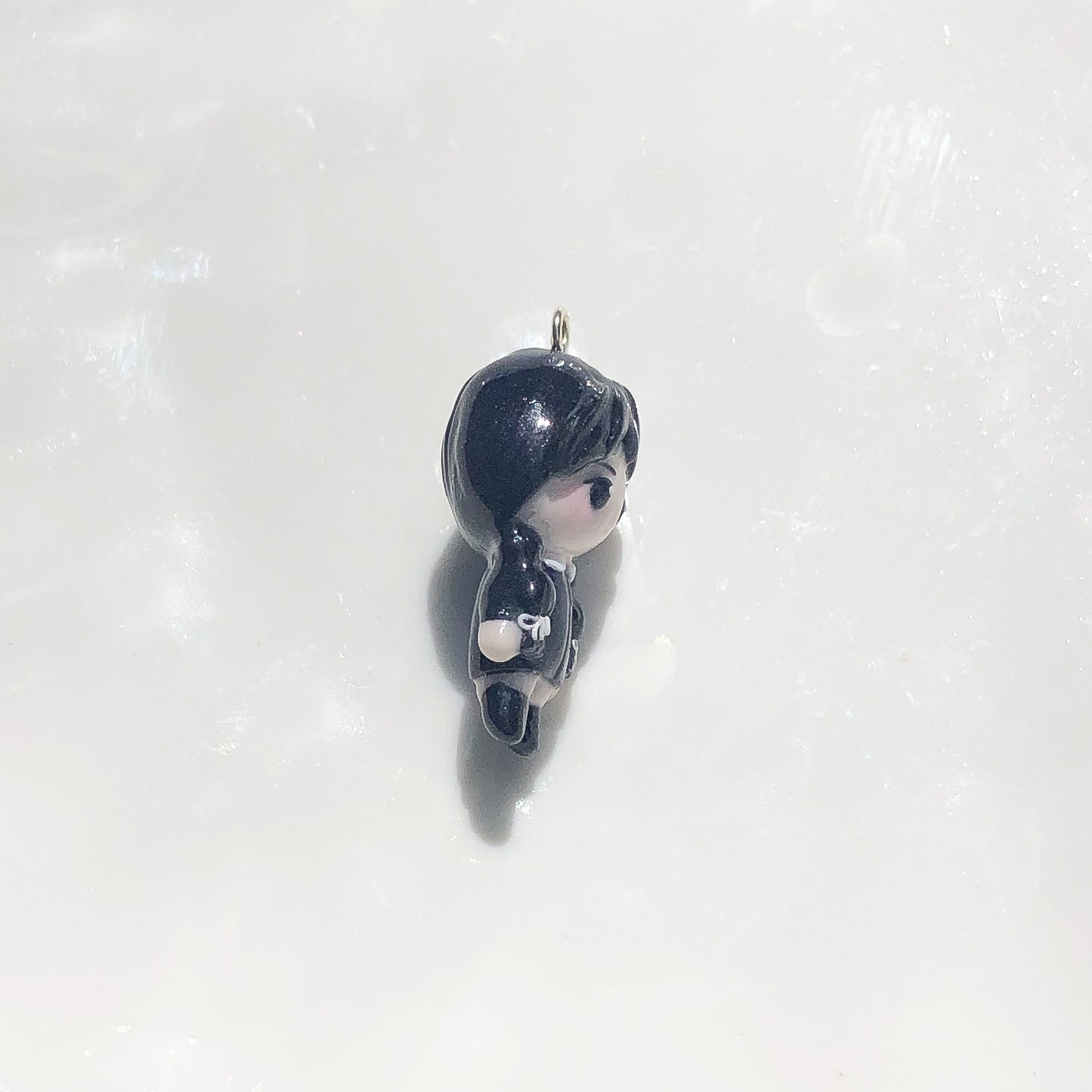 Wednesday Chibi Polymer Clay Charm