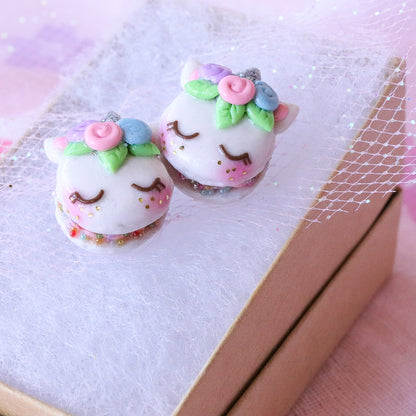 Unicorn Macaron Polymer Clay Charm