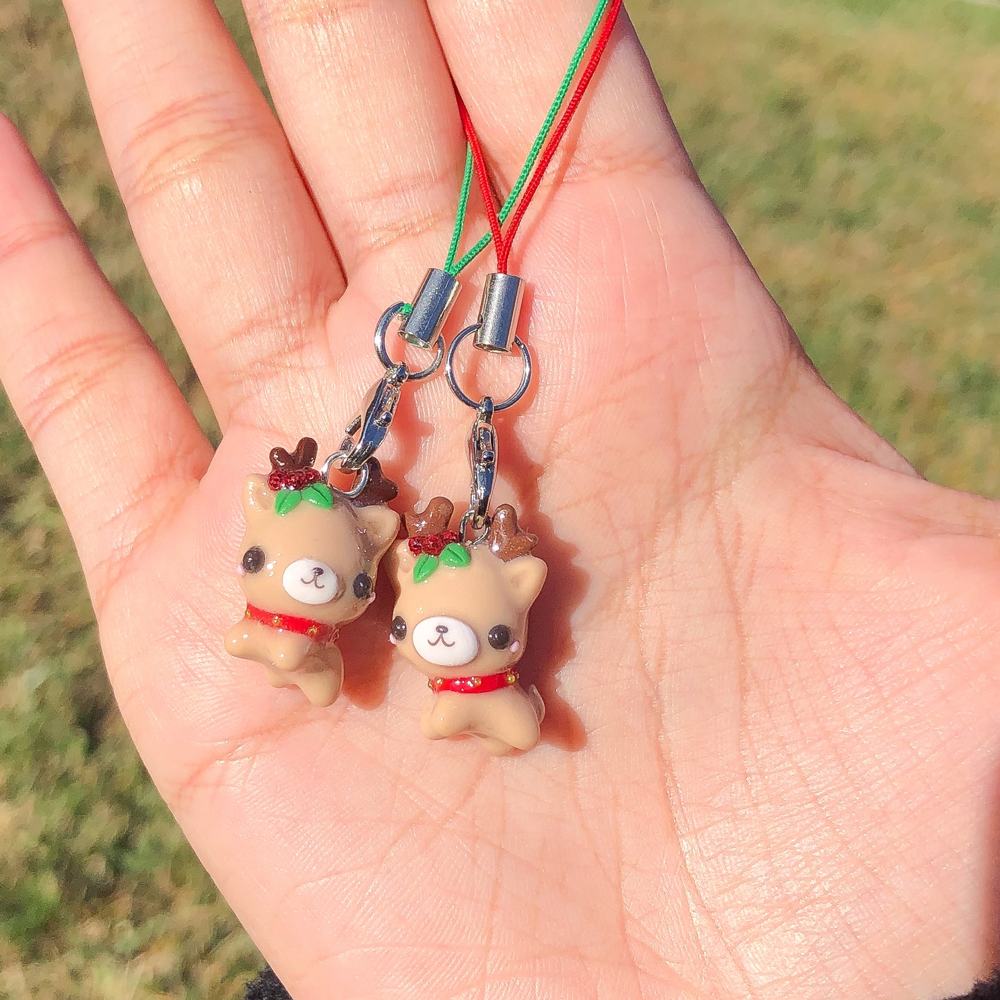 Reindeer Polymer Clay Charm (2 styles available)