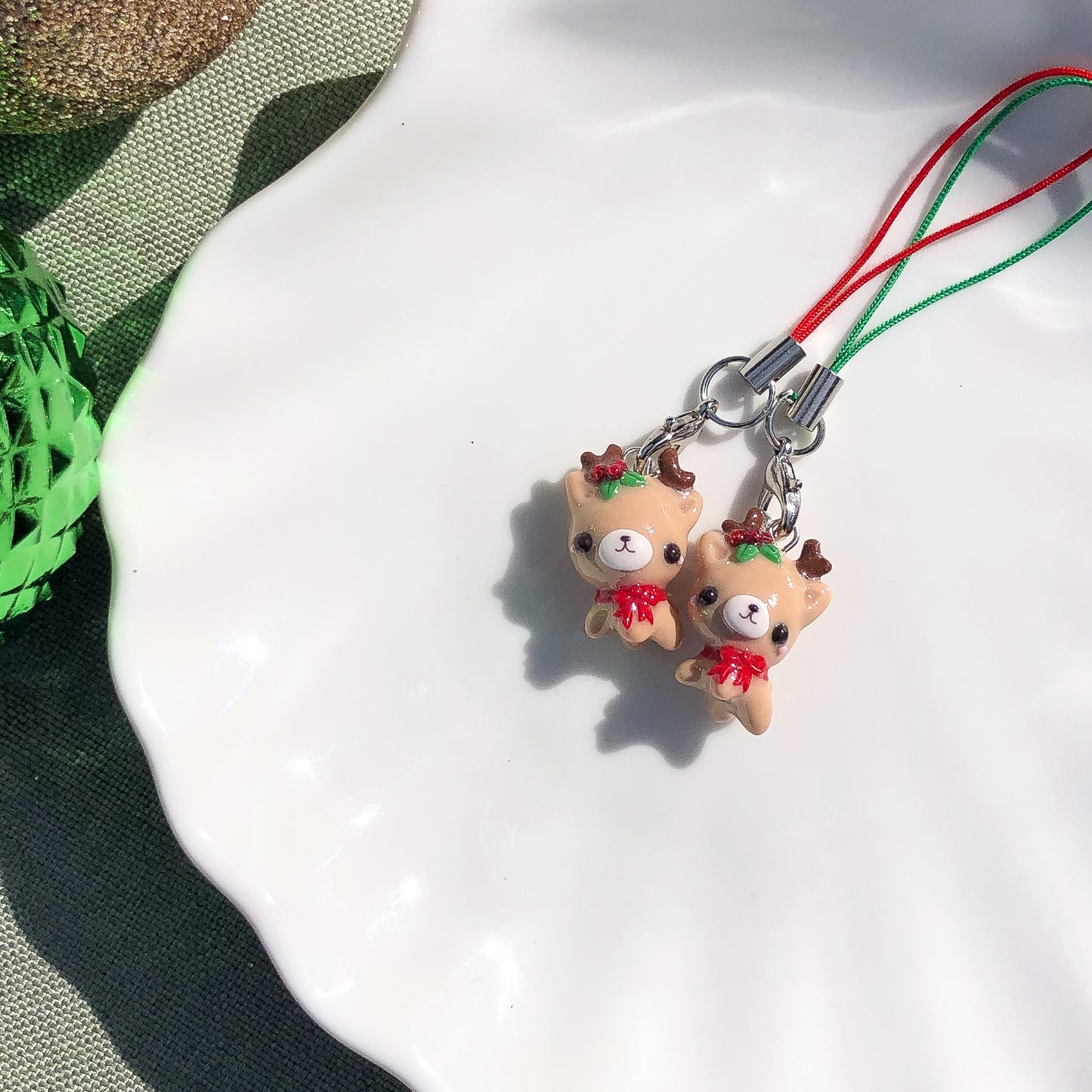 Reindeer Polymer Clay Charm (2 styles available)