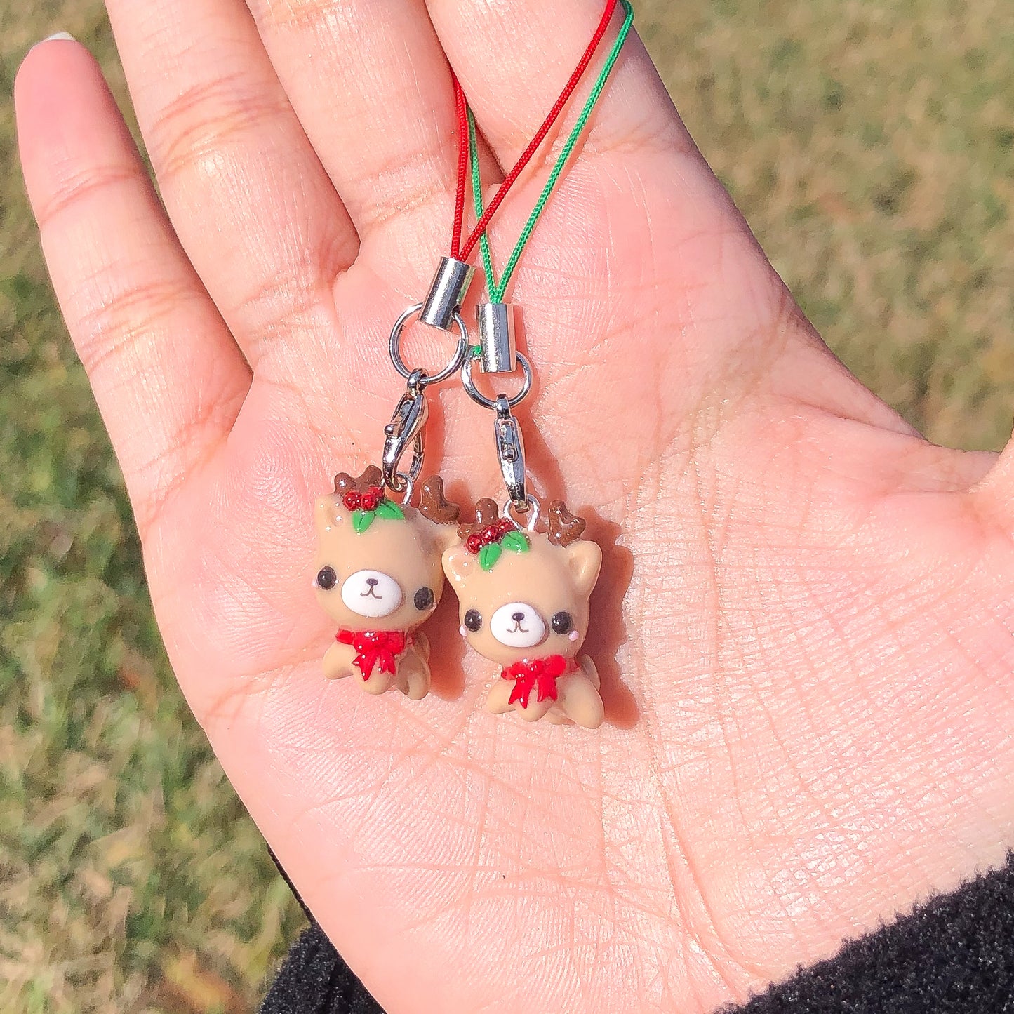 Reindeer Polymer Clay Charm (2 styles available)