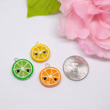 Load image into Gallery viewer, Lemon Lime n&#39; Orange BFF Polymer Clay Charms
