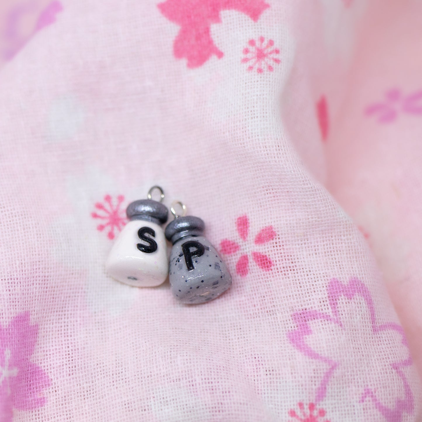 Salt and Pepper Shakers Matching Friendship Polymer Clay Charms