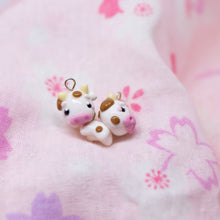 Load image into Gallery viewer, Brown Spots Cow Polymer Clay Charm
