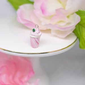 Strawberry Frappuccino Polymer Clay Charm