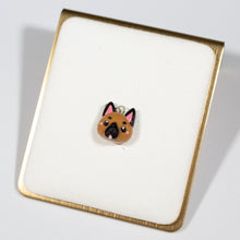 Load image into Gallery viewer, Cute and simple German shepherd charms! These little charms have blushing cheeks and a tongue that sticks out. 
