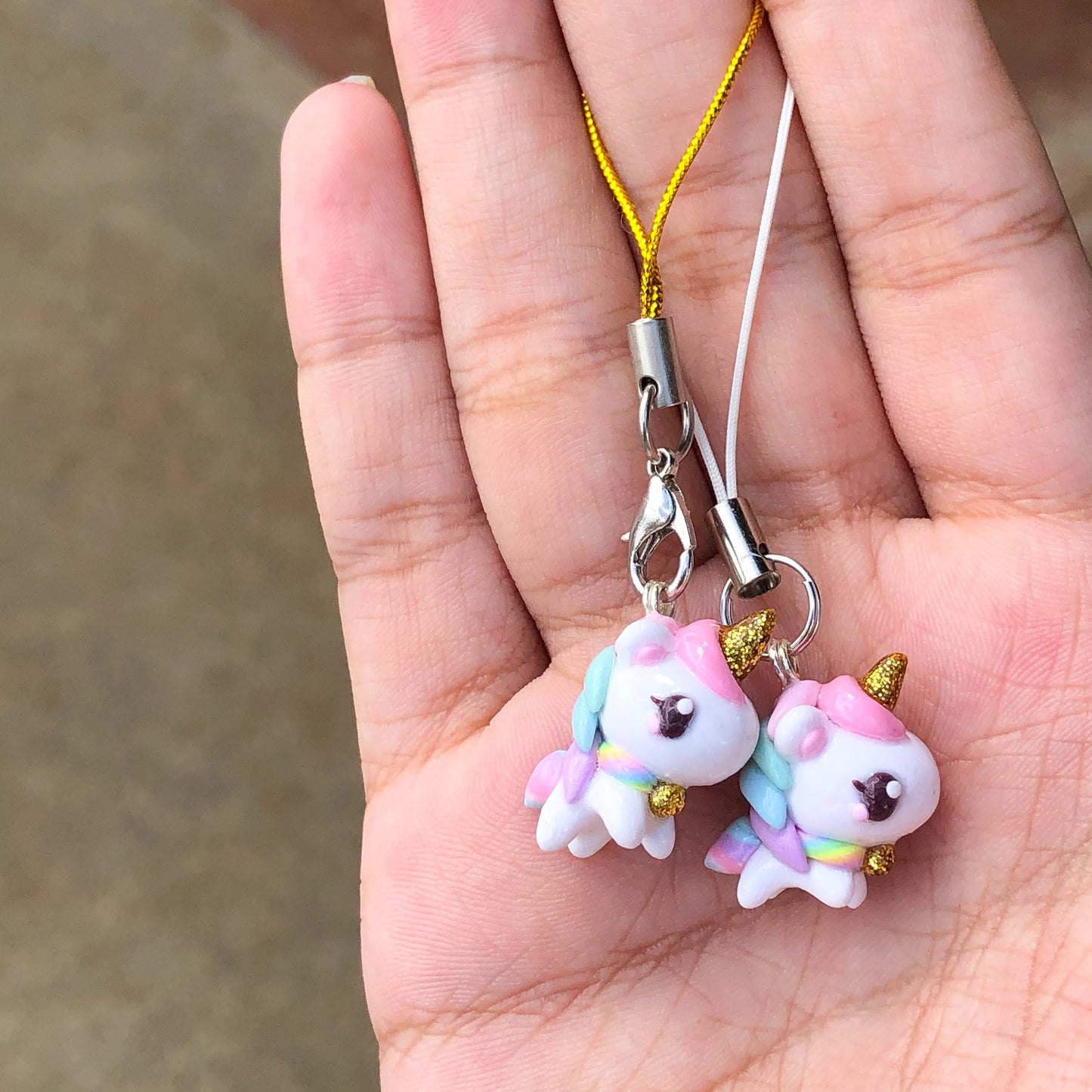 Pastel Unicorn Polymer Clay Charm