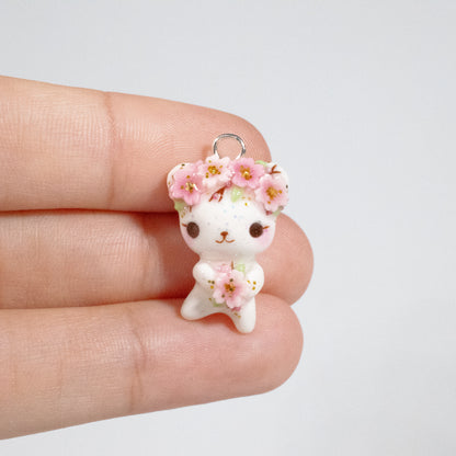 Cherry Blossom Bear Charm