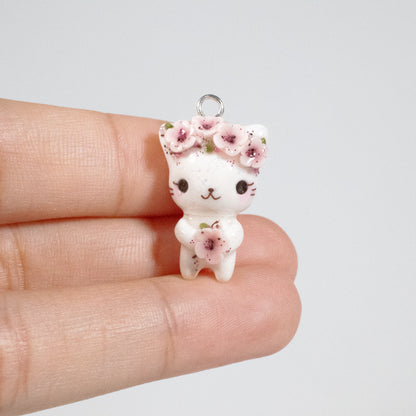 Plum Blossom Kitty Charm