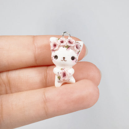 Plum Blossom Kitty Charm