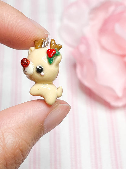 Rudolph/Clarice Reindeer Polymer Clay Charm