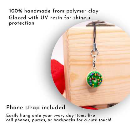 Lights - Christmas Donut Clay Charm | Stitch Marker