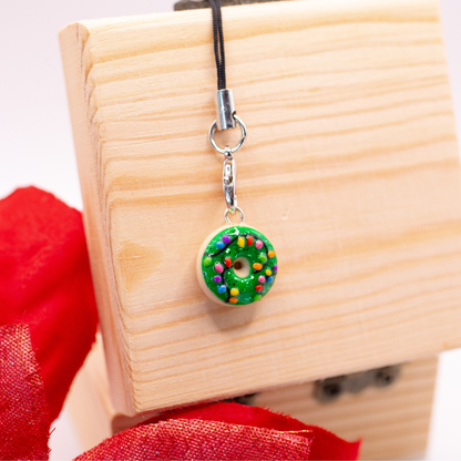 Lights - Christmas Donut Clay Charm | Stitch Marker