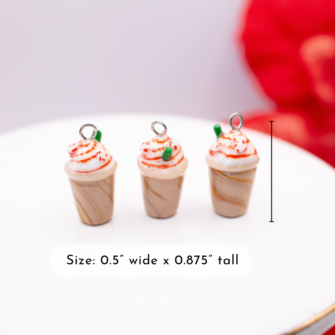 Peppermint Frappuccino Clay Charm | Stitch Marker