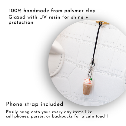 Peppermint Frappuccino Clay Charm | Stitch Marker