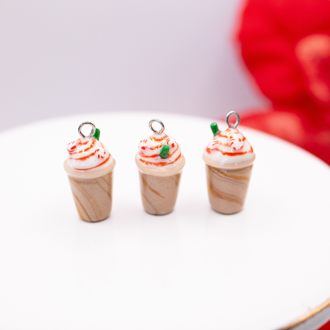 Peppermint Frappuccino Clay Charm | Stitch Marker