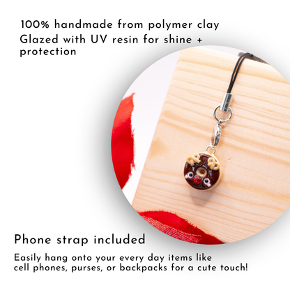 Rudolph - Christmas Donut Clay Charm | Stitch Marker