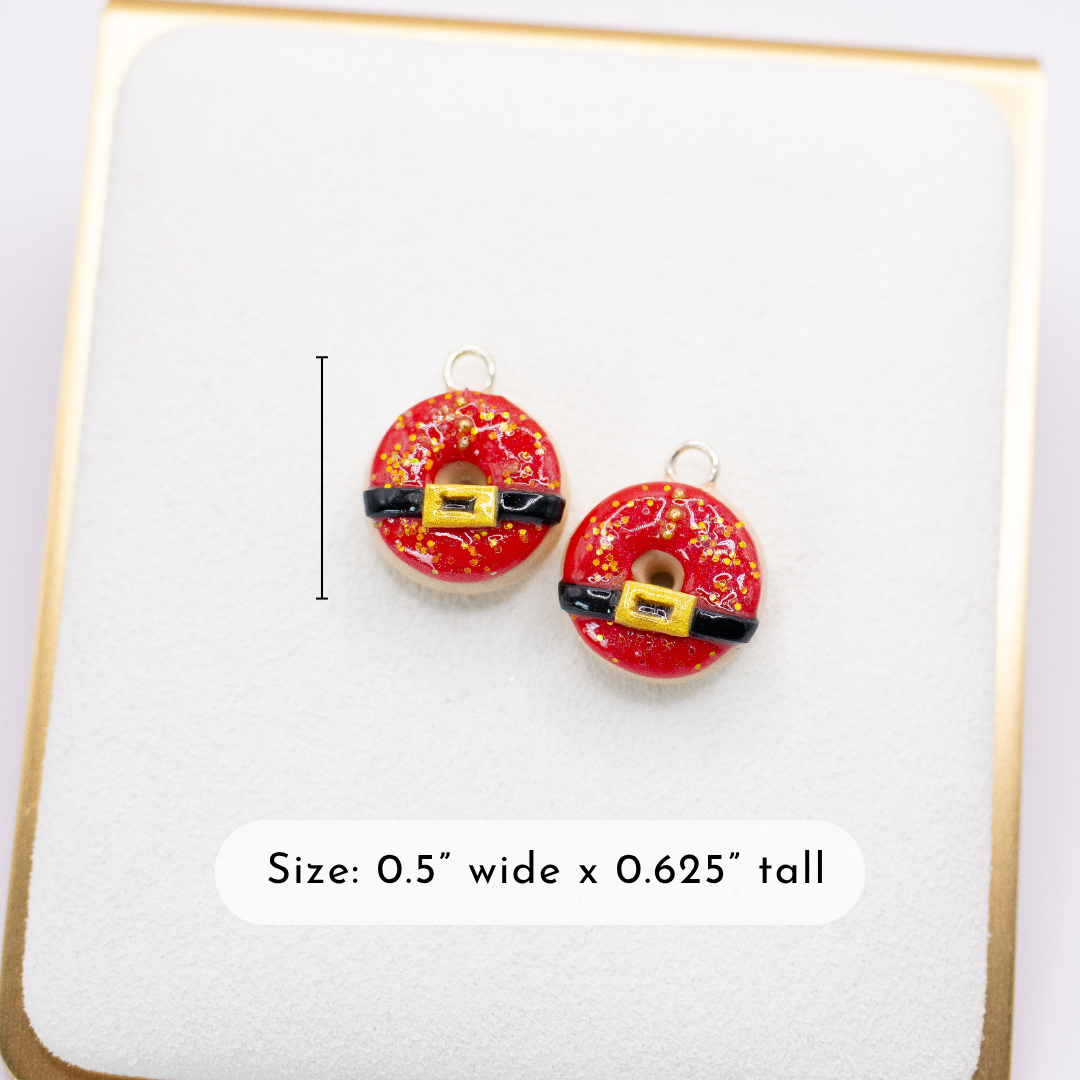 Santa's Belt - Christmas Donut Clay Charm | Stitch Marker