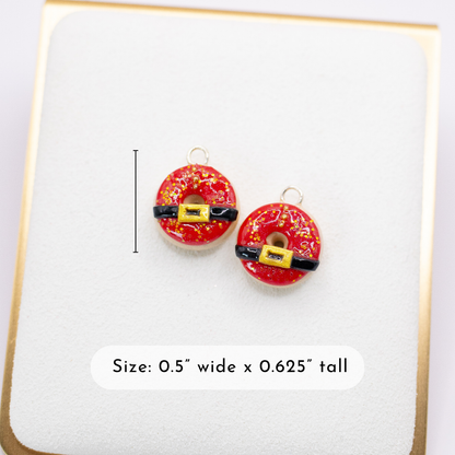 Santa's Belt - Christmas Donut Clay Charm | Stitch Marker