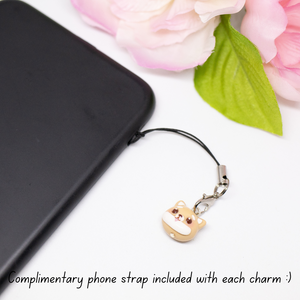 Shiba Inu Polymer Clay Charm (2 Styles Available)