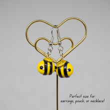 Load image into Gallery viewer, Silver/Gold Bees BFF Polymer Clay Charms (2 Styles Available)
