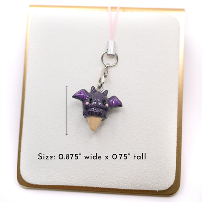Bat Ice Cream Clay Charm