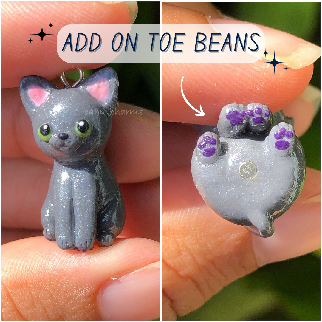 Custom Pet Kitty Full Body Polymer Clay Charm