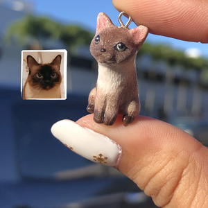 Custom Pet Cat Full Body Polymer Clay Charm