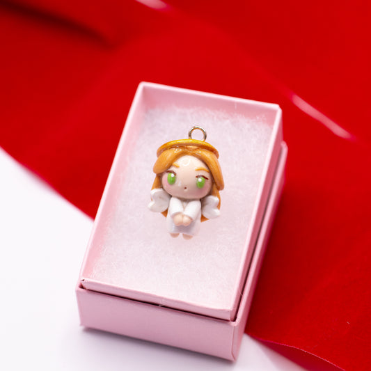 Christmas Angel Clay Charm | Stitch Marker