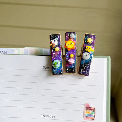 Outer Space Wooden Clip Set