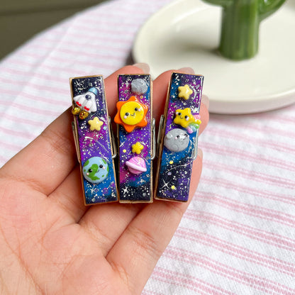 Outer Space Wooden Clip Set