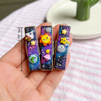 Outer Space Wooden Clip Set