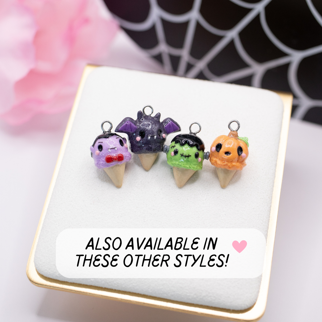 Bat Ice Cream Clay Charm