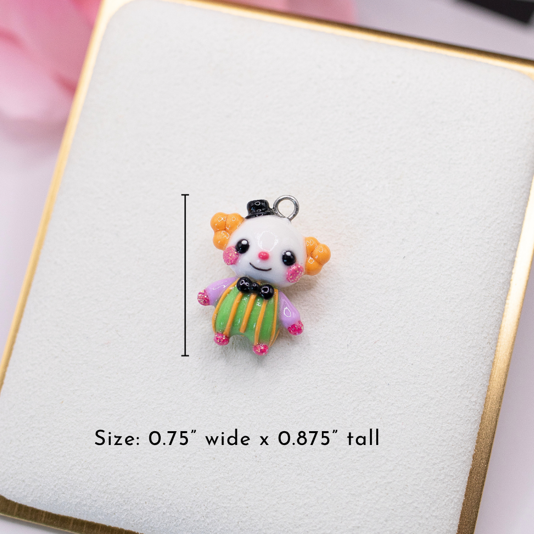 H'ween Clown Clay Charm (B)