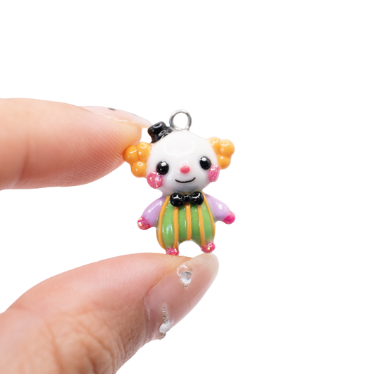 H'ween Clown Clay Charm (B)