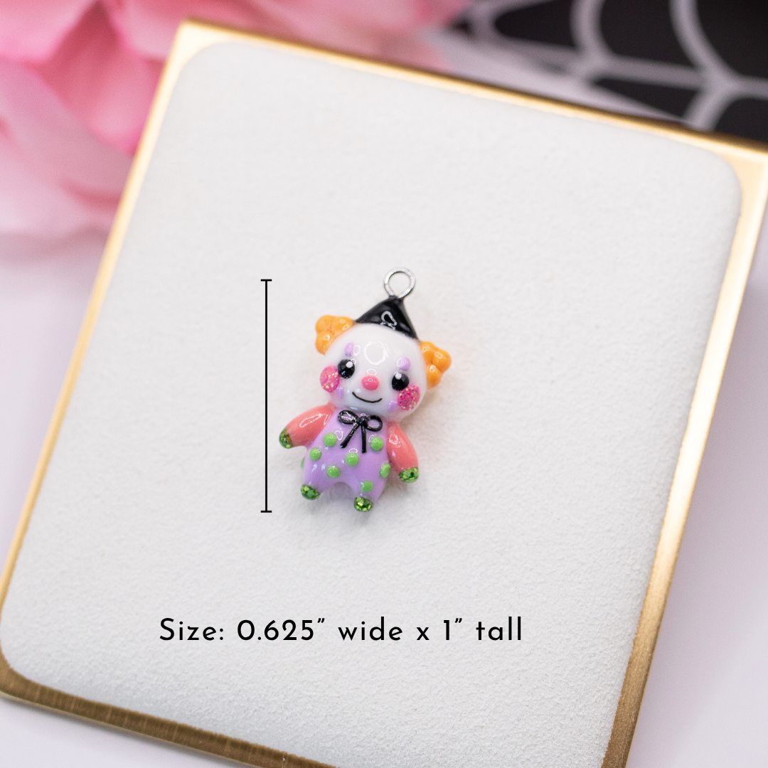 H'ween Clown Clay Charm (C)