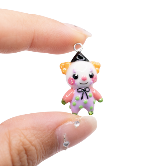 H'ween Clown Clay Charm (C)