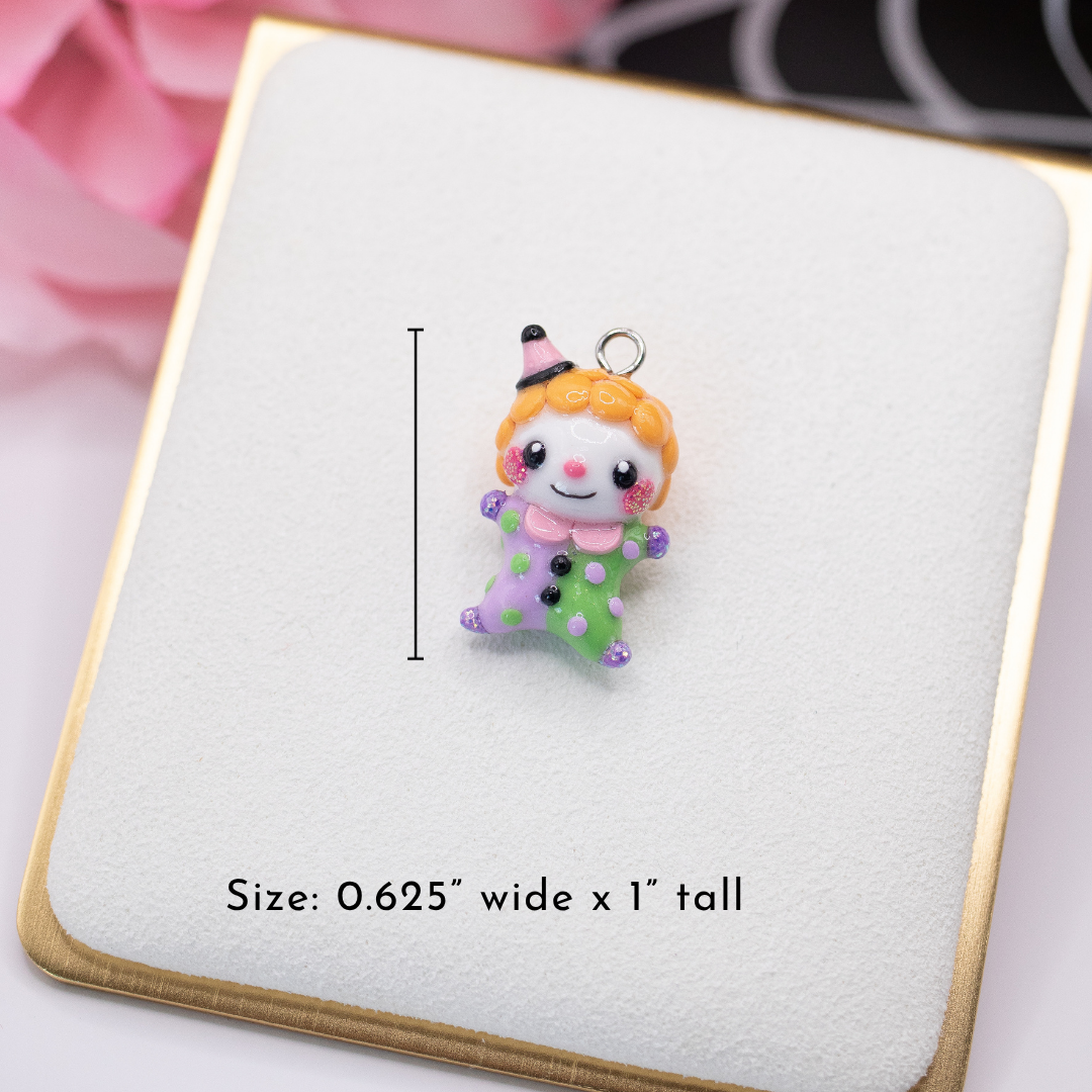 H'ween Clown Clay Charm (D)