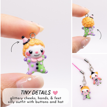 H'ween Clown Clay Charm (D)