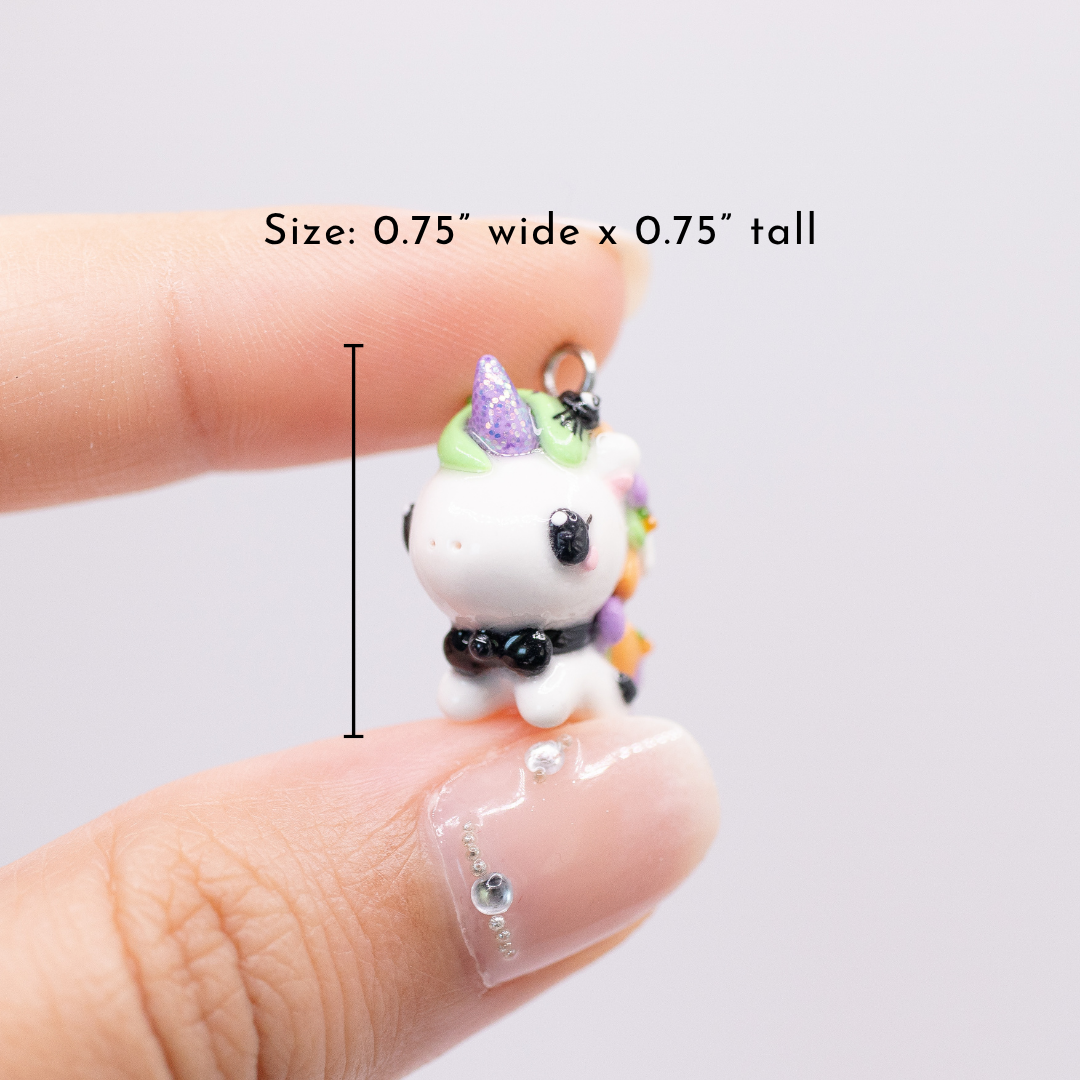 Spooky Unicorn Clay Charm