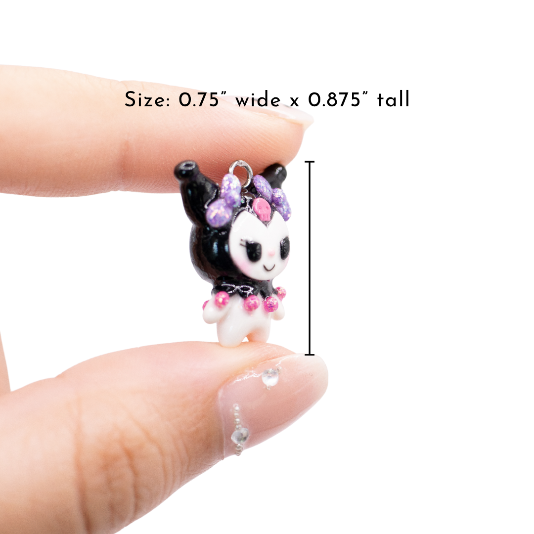 Kuromi Polymer Clay Charm