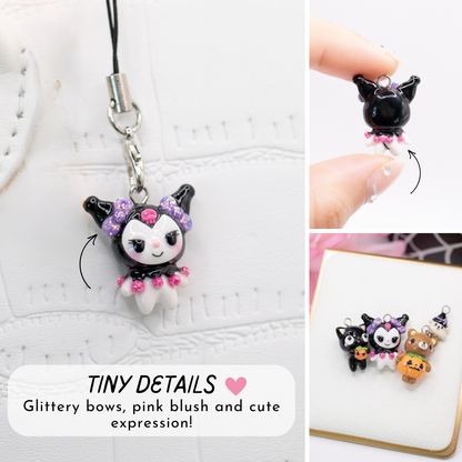 Kuromi Polymer Clay Charm