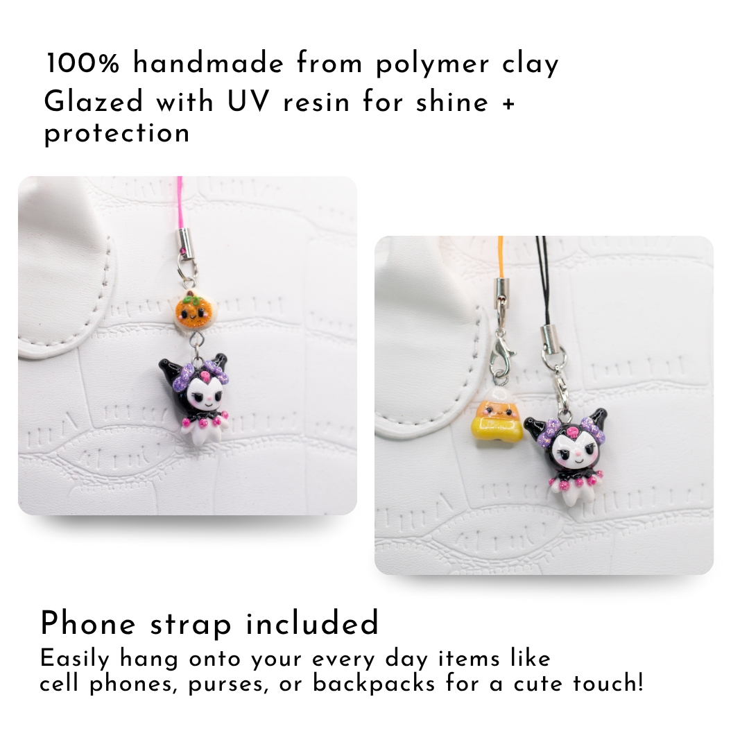 Kuromi Polymer Clay Charm