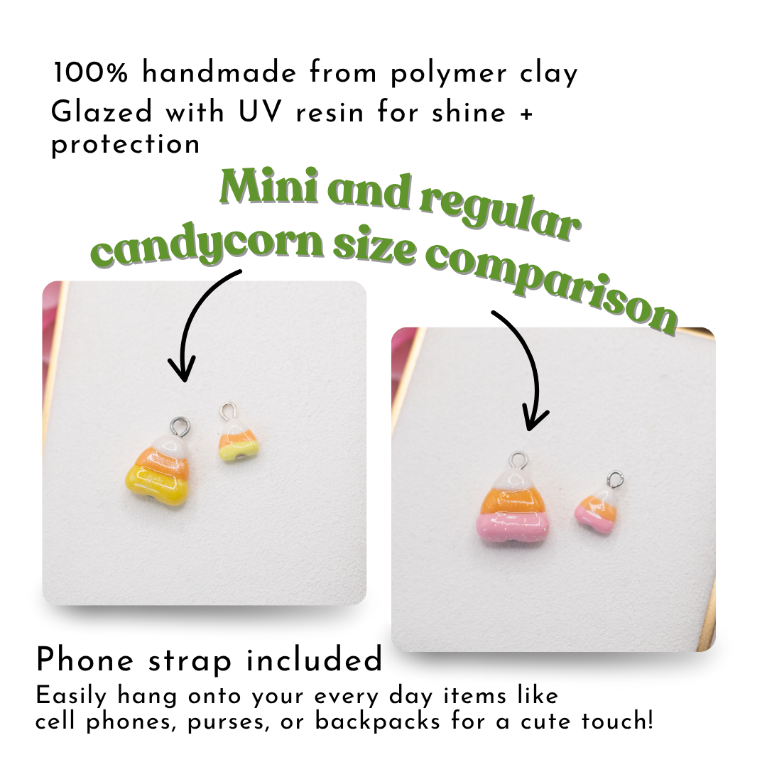 Mini Candycorn Clay Charm (2 styles available)