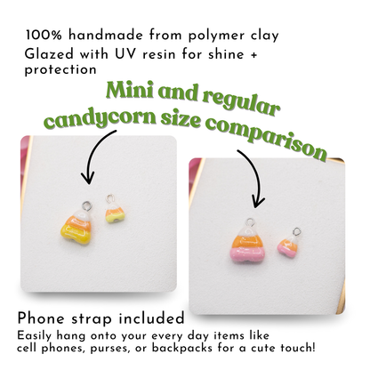 Mini Candycorn Clay Charm (2 styles available)