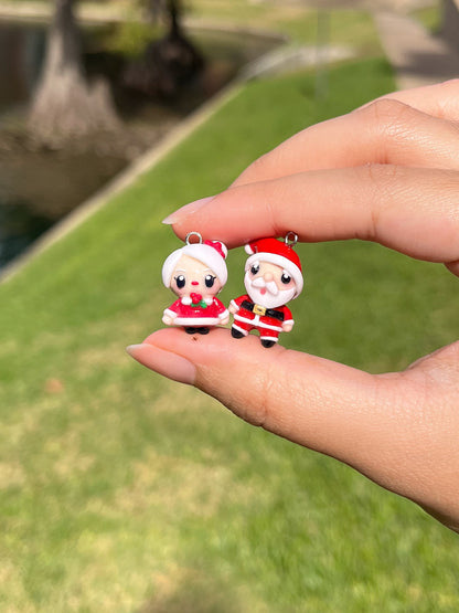 Santa & Mrs. Claus Polymer Clay Charms (2 styles available)